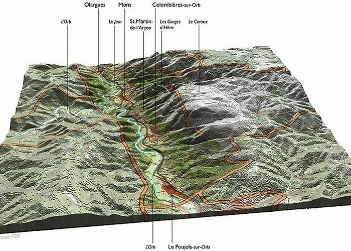 Les Martinets-voie Verte-gorges D'heric-massif Du Caroux-mons-olargues *